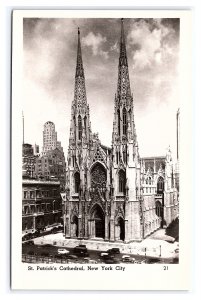 St. Patrick's Cathedral New York City New York RPPC Postcard