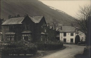 Westmorland England Mardale Dun Bull Hotel Real Photo Vintage Postcard