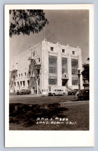 K9/ Long Beach California Postcard RPPC c1940s BPOE Elks Lodge 380
