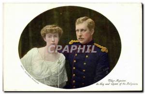 Old Postcard The King and Queen of Belgium