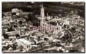 Old Postcard Senlis (Oise) Aerial view