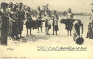 Belgian Congo Bakua Musicians African Life Unused 