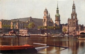 Navigation & sailing related old postcard Dresden cathedral cruise ship