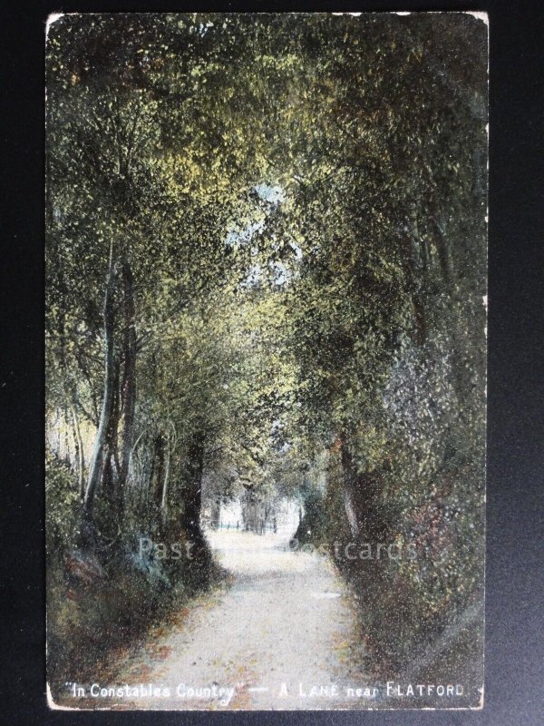 Suffolk: In Constables Country - A Lane near FLATFORD, Old Postcard
