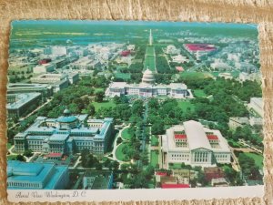 AERIAL VIEW OF WASHINGTON DC.VTG UNUSED POSTCARD*P12