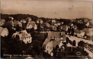 Sweden Jonkoping Utsikt fran Alphyddan Jönköping Vintage RPPC C145