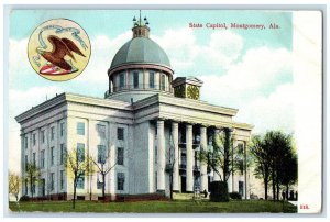 1910 State Capitol Exterior Building Montgomery Alabama Vintage Antique Postcard