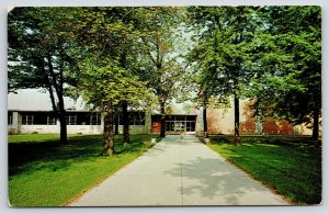 Boonville Indiana~Path to High School~1960s Standard Chrome Postcard