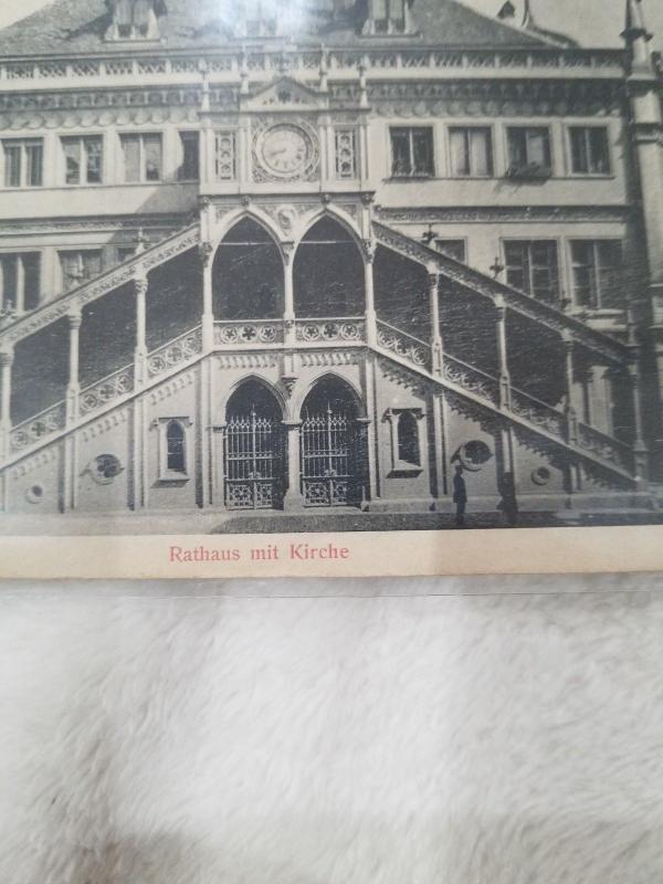 Antique Postcard entitled Rathaus mit Kirche, Bern