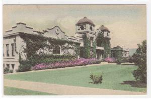 High School Ashland Oregon Albertype hand colored postcard