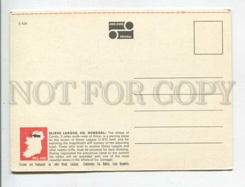 470881 Ireland Co. Donegal Slieve League Old postcard