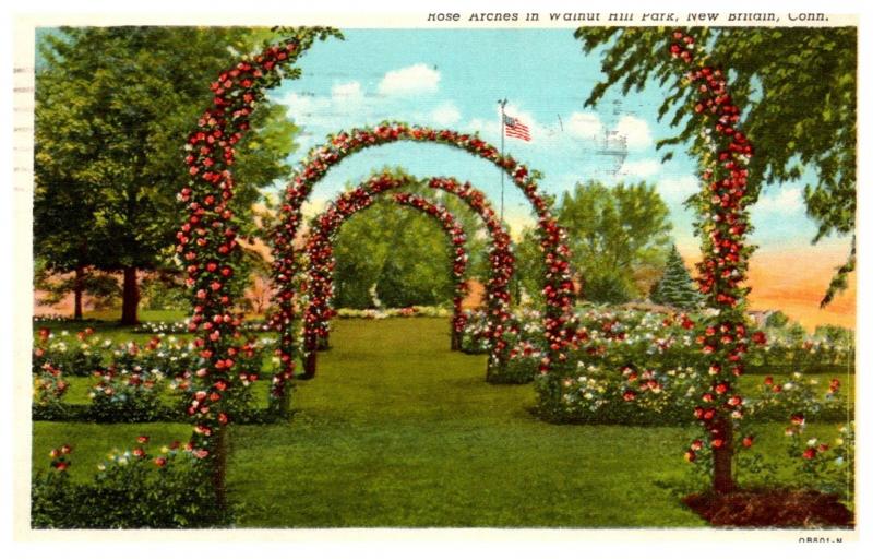Connecticut  New Britain , Rose Arches in Walnut Hill park