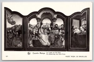 Quentin Metsys The Lineage of St Anne RPPC Royal Museum of Brussels Postcard L49