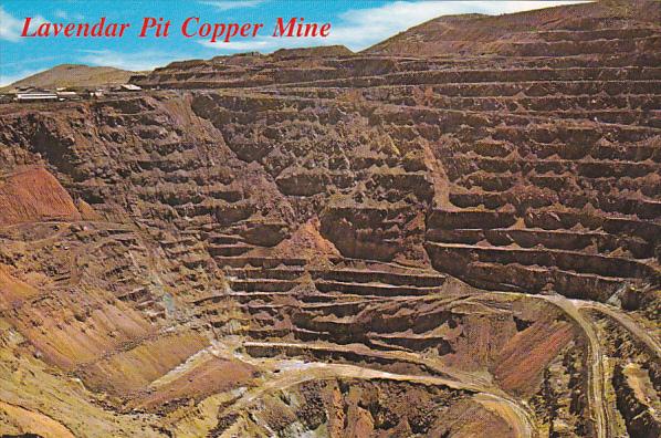 Aerial View Phelps Dodge's Lavendar Pit Copper Mine Bisbee Arizona