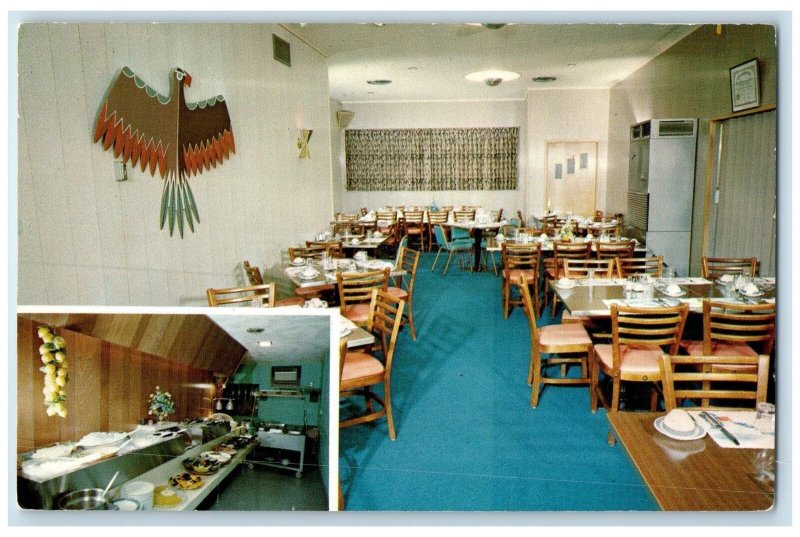 c1960's Arrowhead Restaurant Interior In The Heart Of Winneconne WI Postcard