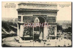 Old Postcard Paris Arc de Triomphe which houses the Tomb of the Unknown Soldier