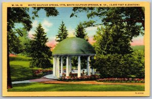 Vtg West Virginia WV White Sulphur Springs 1930s View Old Card Postcard