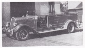Pennsylvania Sunbury Americus Fire Engine Real Photo