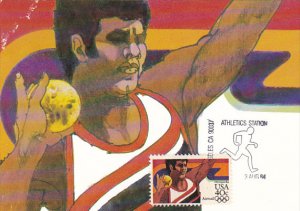 Shot Put Stamp 1984 Summer Olympics Los Angeles California