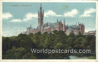 Glasgow University Glasgow Scotland, Escocia Unused 