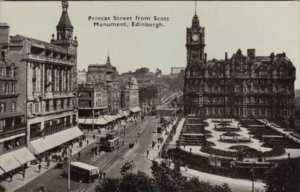 Scotland Edinburgh Princes Street From Scott Monument