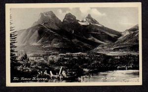 ALBERTA The Three Sisters Mountains nr Canmore Canada Postcard Carte Postale