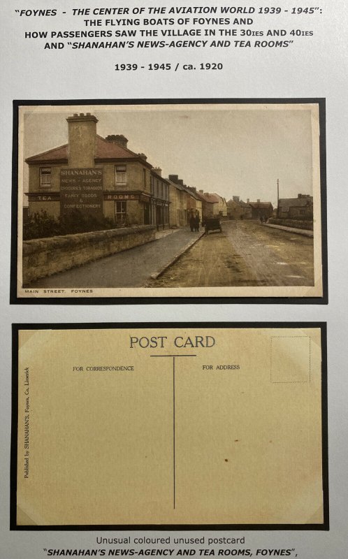 Mint Color Picture Postcard Foynes Ireland Shanahan News Agency & Tea Rooms