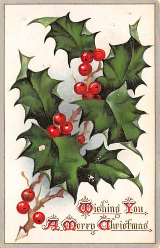 Christmas Post Card Old Vintage Antique Xmas Postcard Raphael Tuck & Son Publ...