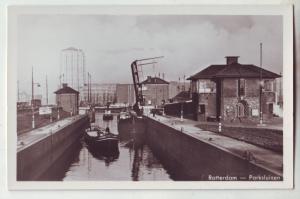 P985 vintage dutch netherlands photo rotterdam boats canal-parksluizen