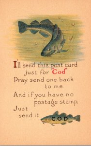 Fish Humour Cod I'll Send This Post Card Send One Back C O D