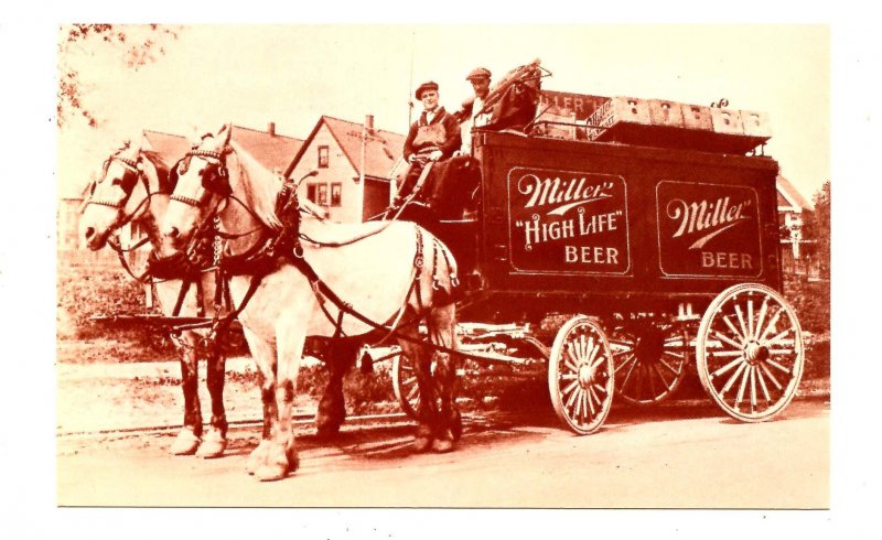 WI - Milwaukee. Miller Brewing Co., Horse-Drawn Delivery Wagon