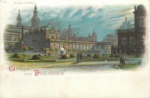c1900 Dresden Germany Gruss aus Dresden undivided Postcard 26-237