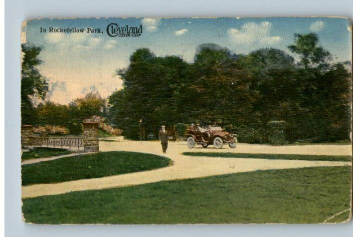 Old Postcard..Rockefellow Park..Car-Cleveland,Ohio/OH