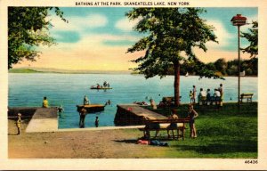 New York Skaneateles Lake Bathing At The Park