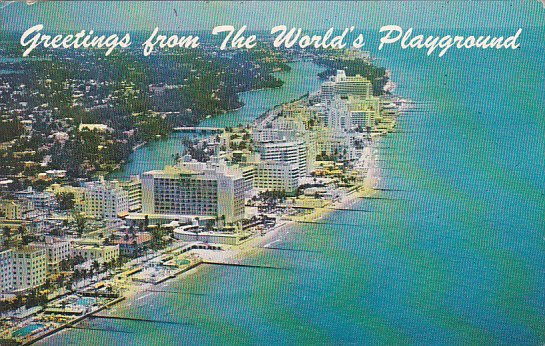 Greetings From The Worlds Playground Miami Beach Florida 1965