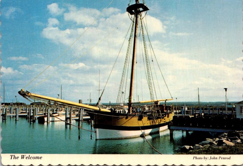 Ships The Welcome Sailing Vessel At Mackinaw City Maichigan