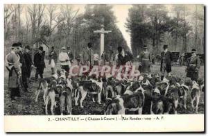 Old Postcard Hunting hounds Chantilly has an appointment Dogs Dog