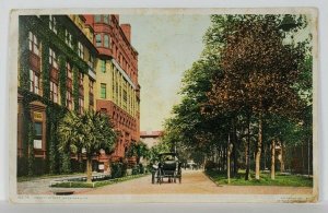 Savannah Georgia Liberty Street Horse Buggy 1909 to Phila Postcard S3