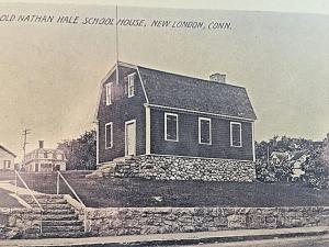 Postcard  RPPC View of Nathan Hale School House,New London, CT    Y2