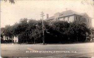 RPPC   JAMESTOWN, ND North Dakota   ST. JOHN'S ACADEMY    c1910s      Postcard