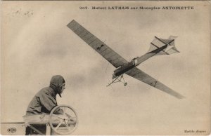 PC PILOTE, AVIATEUR HUBERT LATHAM MONOPLAN ANTOINETTE AVIATION (a26955)