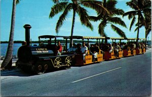 Vtg 1960s Passenger Conch Tour Train Key West Florida FL Postcard