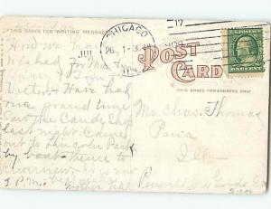 Divided-Back PARK SCENE Chicago Illinois IL hk8602