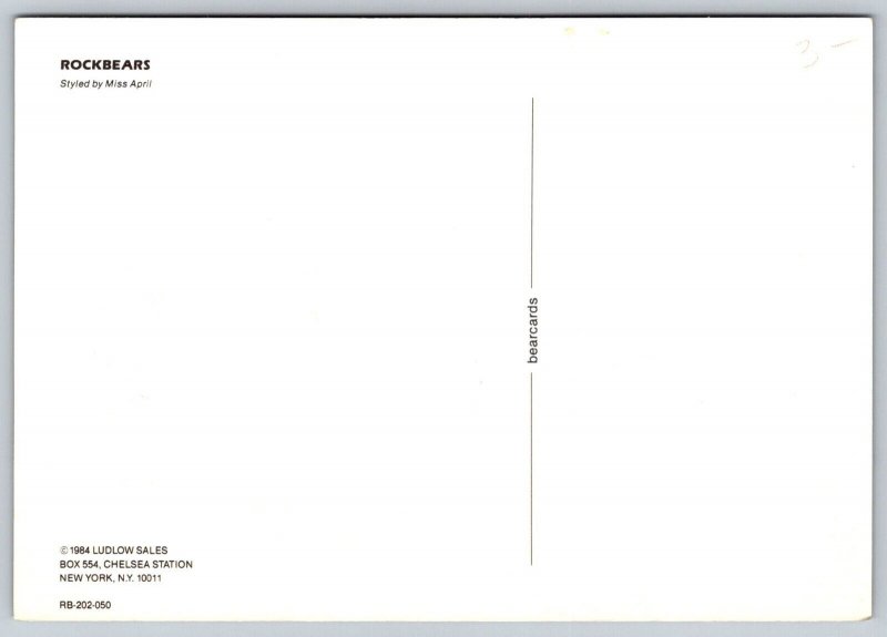 Michael Jackson  Rock Bear  Postcard