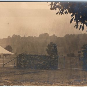 c1910s Unknown Athletic Sports Field RPPC Stadium Ground Arena Photo Tent A155