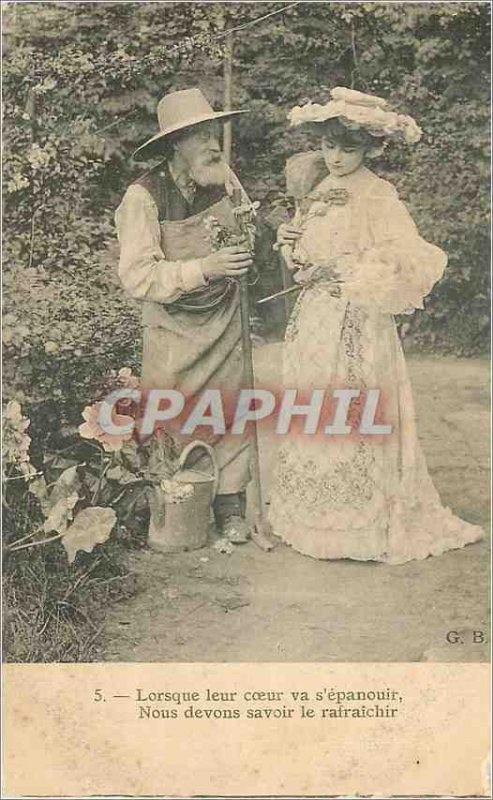 Old Postcard When their heart will flourish We Should Know the Refresh Gardener