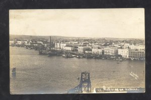 RPPC HAVANA CUBA HABANA PUERTO SHORELINE VINTAGE AZO REAL PHOTO POSTCARD