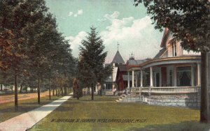 Postcard West Jefferson Street Looking West in Grand Ledge, Michigan~122901