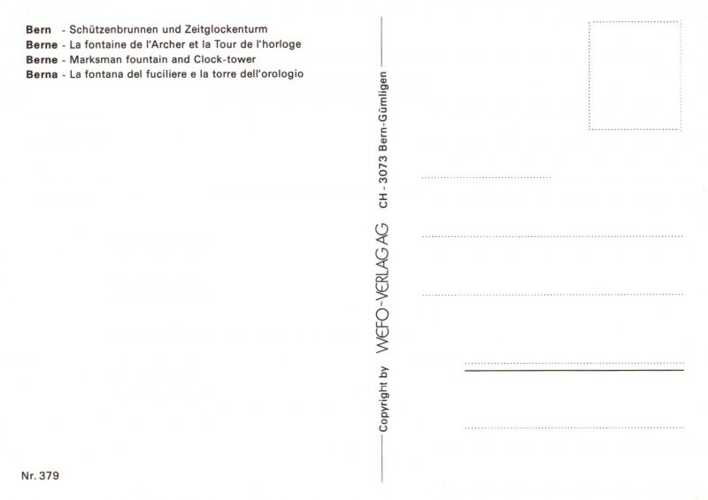 Marksman Fountain and Clock Tower,Bern,Switzerland BIN