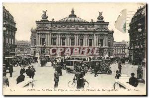 Paris 9 - Place de l & # 39Opera - View from the & # 39Entree the Metropolita...